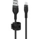 Дата кабель USB 2.0 AM to Lightning 1.0m BRAIDED SILICONE black Belkin (CAA010BT1MBK)