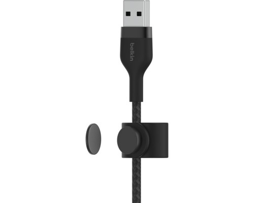 Дата кабель USB 2.0 AM to Lightning 1.0m BRAIDED SILICONE black Belkin (CAA010BT1MBK)
