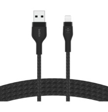 Дата кабель USB 2.0 AM to Lightning 1.0m BRAIDED SILICONE black Belkin (CAA010BT1MBK)