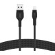 Дата кабель USB 2.0 AM to Lightning 1.0m BRAIDED SILICONE black Belkin (CAA010BT1MBK)