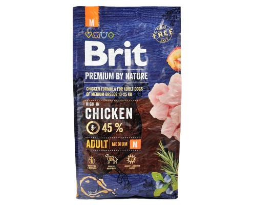 Сухий корм для собак Brit Premium Dog Adult M 8 кг (8595602526369) Сухий корм для собак Brit Premium Dog Adult M 8 кг (8595602526369)