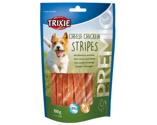 Ласощі для собак Trixie Premio Chicken Cheese Stripes сир/курка 100 г (4011905315867)