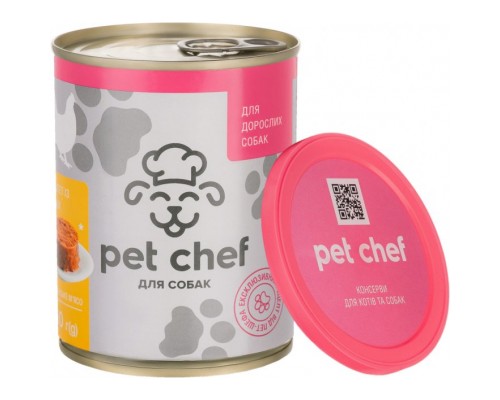 Консерви для собак Pet Chef паштет з куркою 360 г (4820255190242)