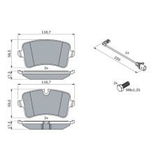 Гальмівні колодки Bosch 0 986 494 488