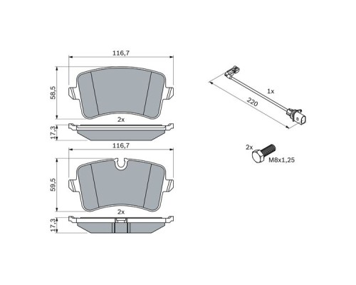 Гальмівні колодки Bosch 0 986 494 488