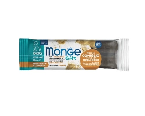 Ласощі для собак Monge Gift Dog Immunity support кролик з нуклеотидами 40 г (8009470085489)