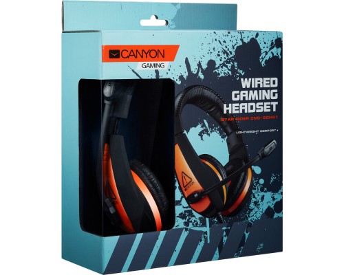 Навушники Canyon Star Raider GH-1A Black-Orange (CND-SGHS1A)