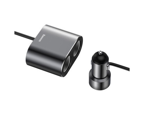 Зарядний пристрій Baseus High Efficiency One to Two Cigarette Lighte Black (CRDYQ-01)