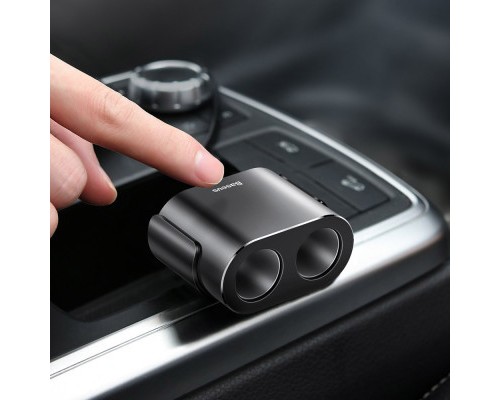 Зарядний пристрій Baseus High Efficiency One to Two Cigarette Lighte Black (CRDYQ-01)