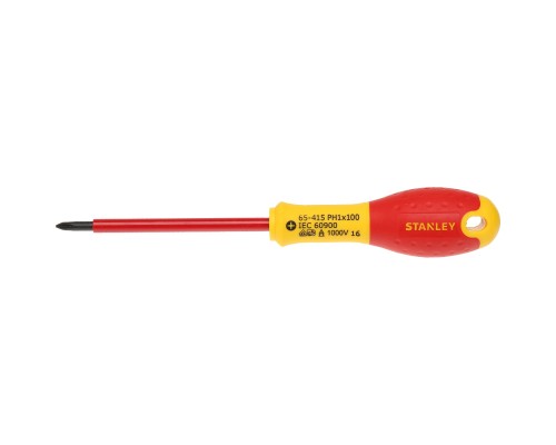Викрутка Stanley електрика FatMax VDE 1000V ізольована із жалом під шліц Ph1х100мм (0-65-415)