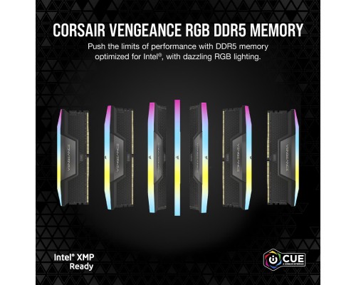Модуль пам'яті для комп'ютера DDR5 32GB (2x16GB) 5200 MHz Vengeance RGB Corsair (CMH32GX5M2B5200C40)