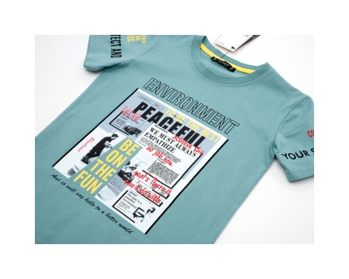 Футболка дитяча Blueland PEACEFUL (11016-122B-mint)