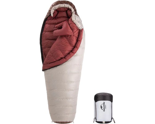 Спальний мішок Naturehike Snowbird NH20YD001 натуральний пух L Brown 560 g (6927595761298)