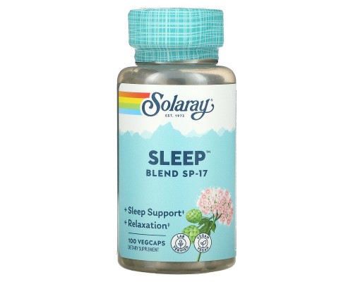Трави Solaray Здоровий сон, суміш трав SP-17, Sleep Blend SP-17, 100 вегетаріанськ (SOR-02170)