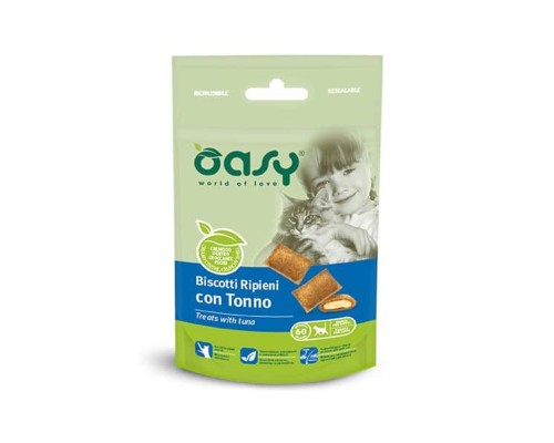 Ласощі для котів OASY TREATS з тунцем 60 г (8053017346281)