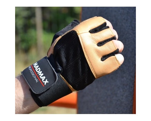 Рукавички для фітнесу MadMax MFG-269 Professional Brown L (MFG-269-Brown_L)