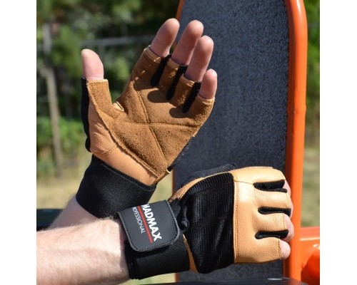 Рукавички для фітнесу MadMax MFG-269 Professional Brown L (MFG-269-Brown_L)