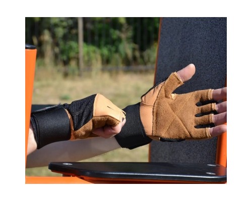 Рукавички для фітнесу MadMax MFG-269 Professional Brown L (MFG-269-Brown_L)