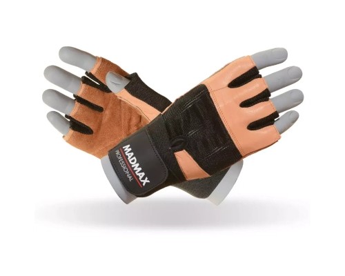 Рукавички для фітнесу MadMax MFG-269 Professional Brown L (MFG-269-Brown_L)