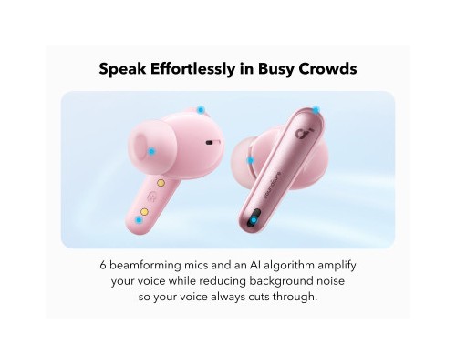 Навушники Anker SoundСore Liberty 4 NC Pastel Pink (A3947G51)