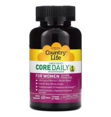 Вітамінно-мінеральний комплекс Country Life Мультивітаміни для жінок, Core Daily-1 Multivitamin for Women, 60 табл (CLF-08192)