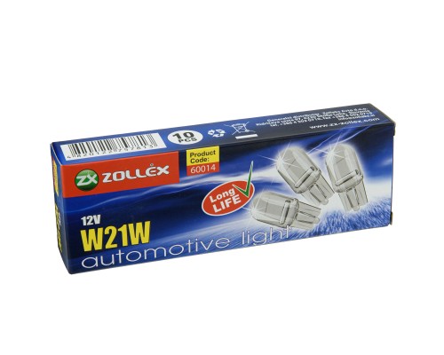 Автолампа Zollex W21W 12V