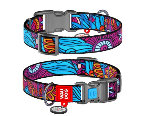 Нашийник для тварин WAUDOG Nylon з QR паспортом 