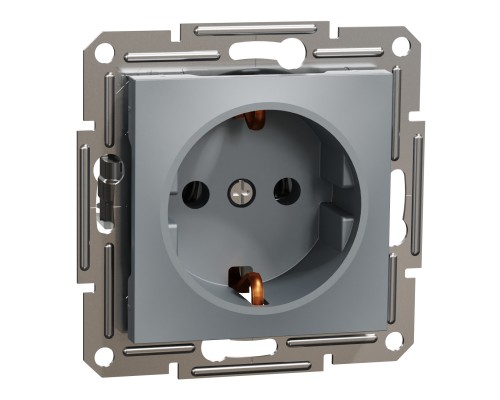 Розетка Schneider Electric ASFORA сталь (EPH2900162) Розетка Schneider Electric ASFORA сталь (EPH2900162)