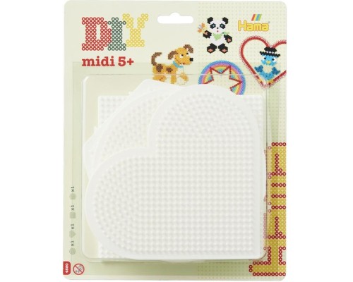 Набір для творчості Hama набір полів для термомозаїки (круг, серце, квадрат, шестикутник) (HM-4580)