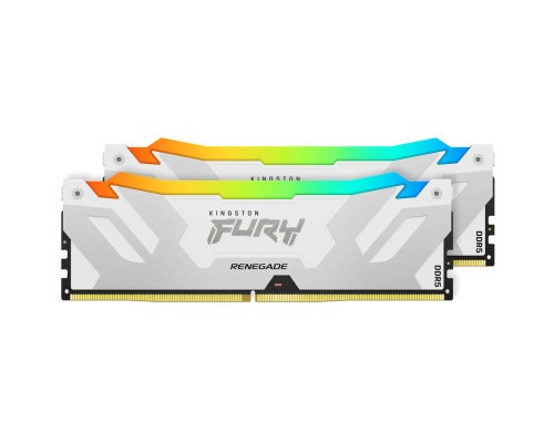 Модуль пам'яті для комп'ютера DDR5 32GB (2x16GB) 7200 MHz Renegade RGB White XMP Kingston Fury (ex.HyperX) (KF572C38RWAK2-32)