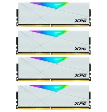 Модуль пам'яті для комп'ютера DDR4 64GB (4x16GB) 3600 MHz XPG Spectrix D50 RGB White ADATA (AX4U360016G18I-QCWH50)
