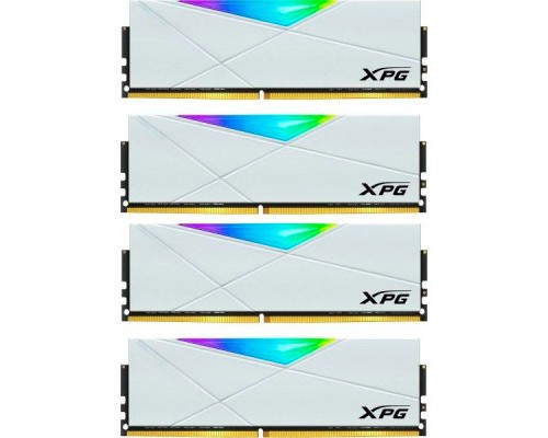 Модуль пам'яті для комп'ютера DDR4 64GB (4x16GB) 3600 MHz XPG Spectrix D50 RGB White ADATA (AX4U360016G18I-QCWH50)