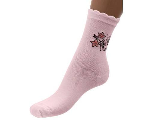 Шкарпетки дитячі BNM з квіточками (M0C0102-0812-7G-pink)