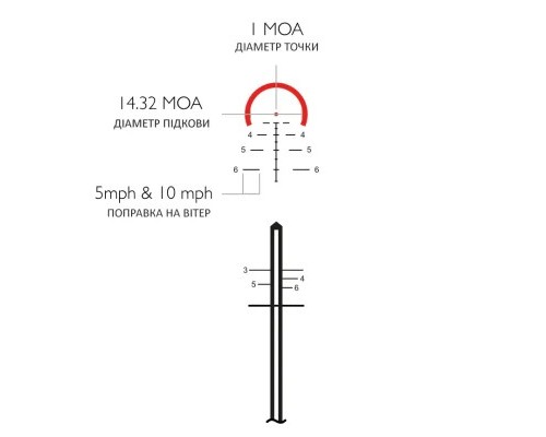 Оптичний приціл Hawke Vantage 30 WA 1-8х24 сітка Tactical BDC - 5.56 з підсвічуванням (14402)