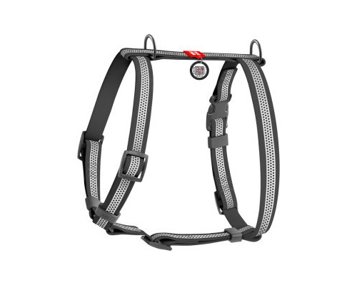 Шлея для собак WAUDOG Waterproof анатомічна Н-подібна з QR-паспортом XL сіра (324411)