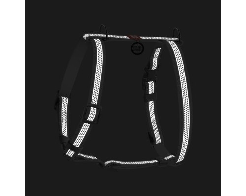 Шлея для собак WAUDOG Waterproof анатомічна Н-подібна з QR-паспортом XL сіра (324411)