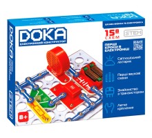Конструктор DOKA електронний Перші кроки в електроніці (Набір В, 15 схем) (D70710)