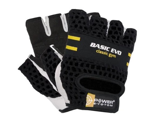 Рукавички для фітнесу Power System PS-2100 Basic EVO Black/Yellow Line XXL (PS_2100E_XXL_Black/Yellow) Рукавички для фітнесу Power System PS-2100 Basic EVO Black/Yellow Line XXL (PS_2100E_XXL_Black/Yellow)