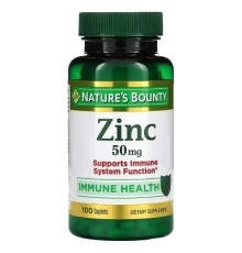 Мінерали Nature's Bounty Цинк, 50 мг, Zinc, 100 каплет (NRT-02060)
