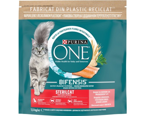 Сухий корм для кішок Purina One Sterilcat Для дорослих котів Після стерилізації З лососем 800 г (7613032756659)