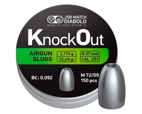 Пульки JSB Diabolo KnockOut Slugs .251 (546125-150)