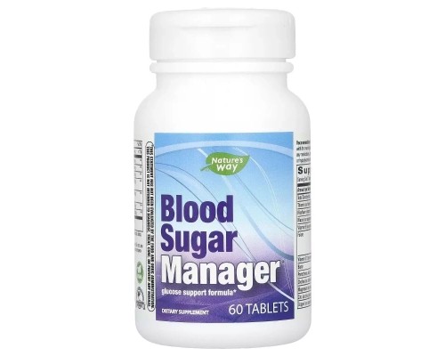 Вітамін Nature's Way Контроль цукру в крові, Blood Sugar Manager, 60 таблеток (EMT-04906)