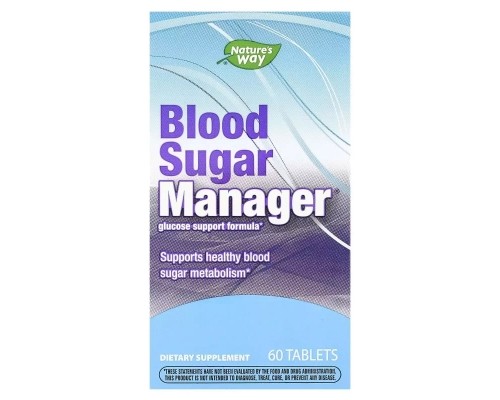 Вітамін Nature's Way Контроль цукру в крові, Blood Sugar Manager, 60 таблеток (EMT-04906)