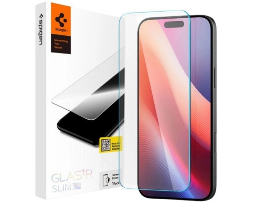 Скло захисне Spigen iPhone 16 Plus/15 Plus Glas tR SLIM HD (1 Pack) (AGL06890)