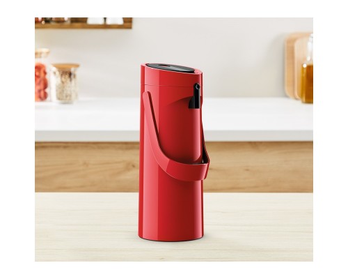 Термос Tefal Ponza Pump, 1.9л, пластик, скло, червоний (K3140314)