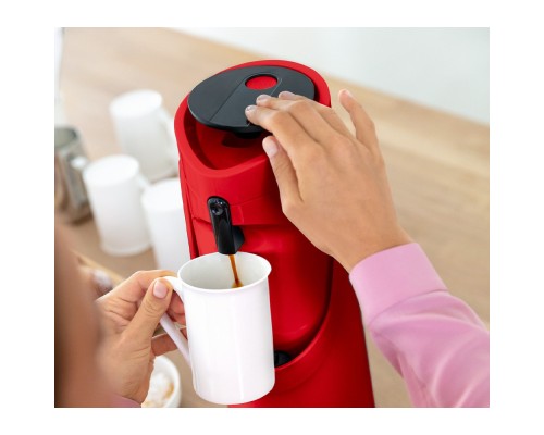 Термос Tefal Ponza Pump, 1.9л, пластик, скло, червоний (K3140314)