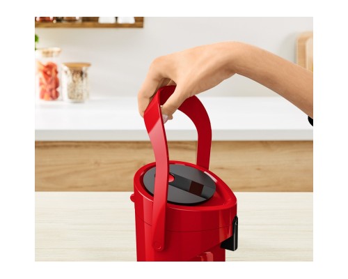 Термос Tefal Ponza Pump, 1.9л, пластик, скло, червоний (K3140314)