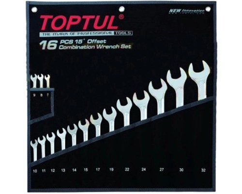 Ключ Toptul ріжково-накидний 16 шт. 7-32 Hi-Performance (GPAX1601)