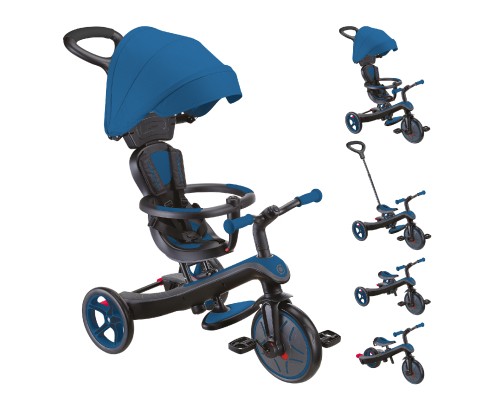 Дитячий велосипед Globber Explorer Trike 4 в 1, синій (634-100)