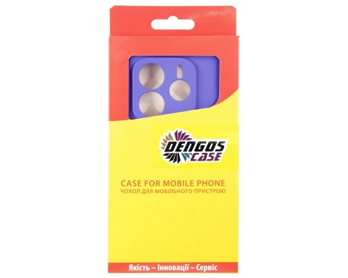 Чохол до мобільного телефона Dengos Kit Xiaomi Redmi Note 14 case Carbon + glass (Purple) (DG-KM-129)